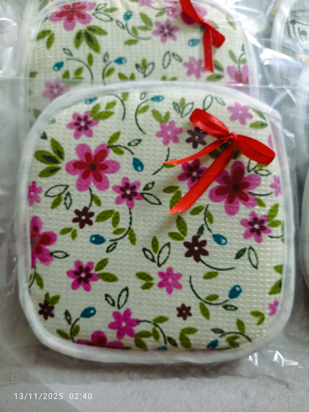 دستگیره طرح گل بهاری نوار دور سبز ،سفید قرمز